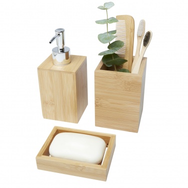 Logotrade business gifts photo of: Hedon 3-piece bamboo bathroom set