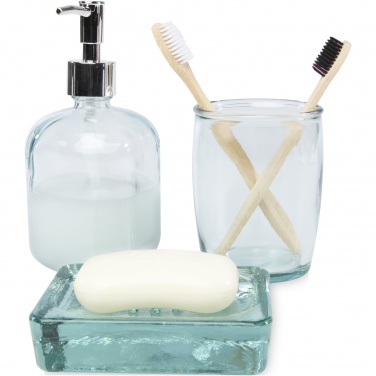 Logotrade corporate gift image of: Jabony 3-piece recycled glass bathroom set