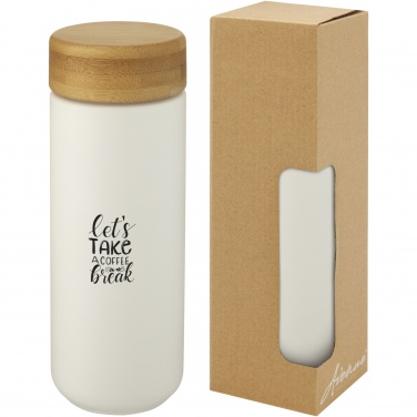 Logo trade promotional giveaways picture of: Lumi 300 ml ceramic tumbler with bamboo lid