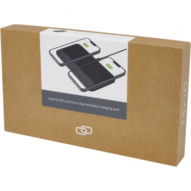 Logo trade promotional products picture of: Hybrid 15W premium dual wireless charging pad