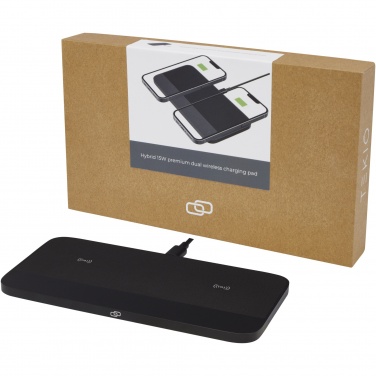 Logo trade corporate gift photo of: Hybrid 15W premium dual wireless charging pad