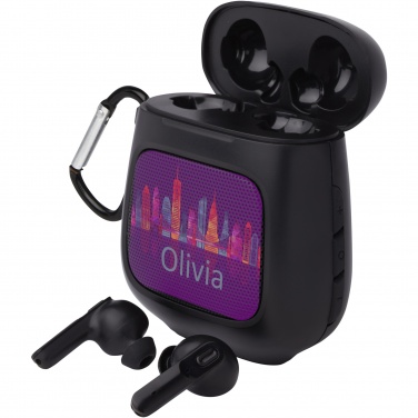 Logo trade promotional merchandise picture of: Remix auto pair True Wireless earbuds and speaker