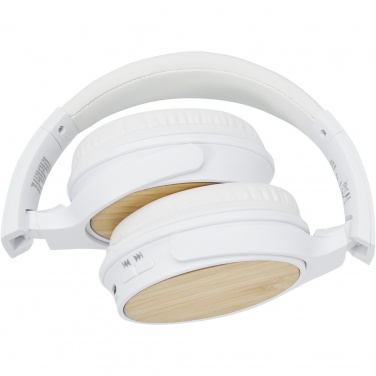 Logotrade corporate gift picture of: Athos bamboo Bluetooth® headphones with microphone