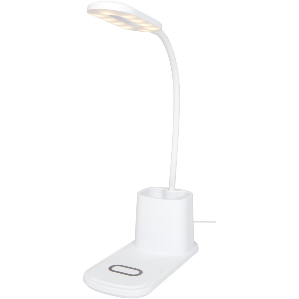Logo trade advertising products picture of: Bright desk lamp and organizer with wireless charger