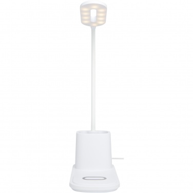 Logo trade advertising products picture of: Bright desk lamp and organizer with wireless charger