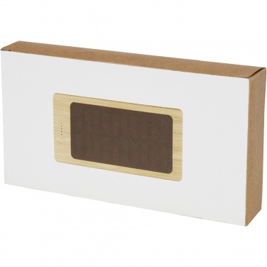 Logotrade promotional item image of: Alata 8000 mAh bamboo solar power bank