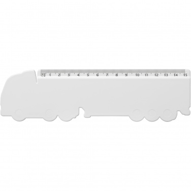 Logotrade advertising product image of: Tait 15 cm lorry-shaped recycled plastic ruler