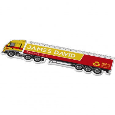 Logotrade business gifts photo of: Tait 15 cm lorry-shaped recycled plastic ruler