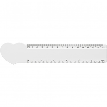 Logotrade business gifts photo of: Tait 15 cm heart-shaped recycled plastic ruler