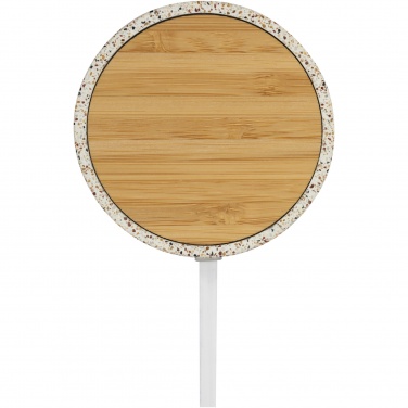 Logotrade promotional gift picture of: Terrazzo 10W wireless bamboo charging pad