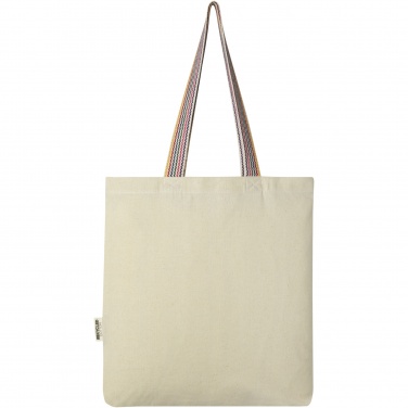 Logotrade advertising product image of: Rainbow 180 g/m² recycled cotton tote bag 5L