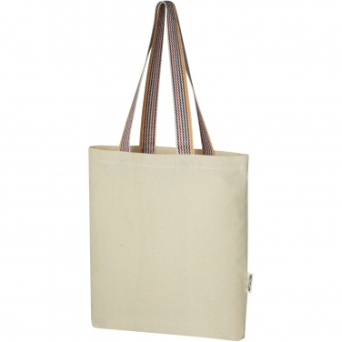 Logo trade advertising product photo of: Rainbow 180 g/m² recycled cotton tote bag 5L
