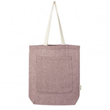 Logo trade corporate gifts picture of: Pheebs 150 g/m² recycled cotton tote bag with front pocket 9L
