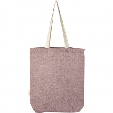 Logotrade promotional merchandise picture of: Pheebs 150 g/m² recycled cotton tote bag with front pocket 9L