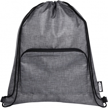 Logo trade promotional giveaway photo of: Ash recycled foldable drawstring bag 7L