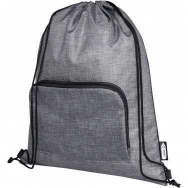 Logo trade promotional gifts image of: Ash recycled foldable drawstring bag 7L