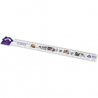 Logo trade business gifts image of: Tait 30cm house-shaped recycled plastic ruler