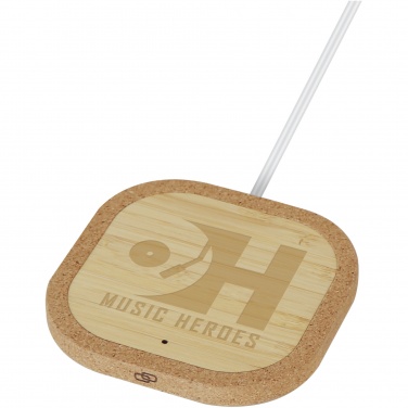 Logo trade promotional products image of: Cerris 15W cork wireless charging pad