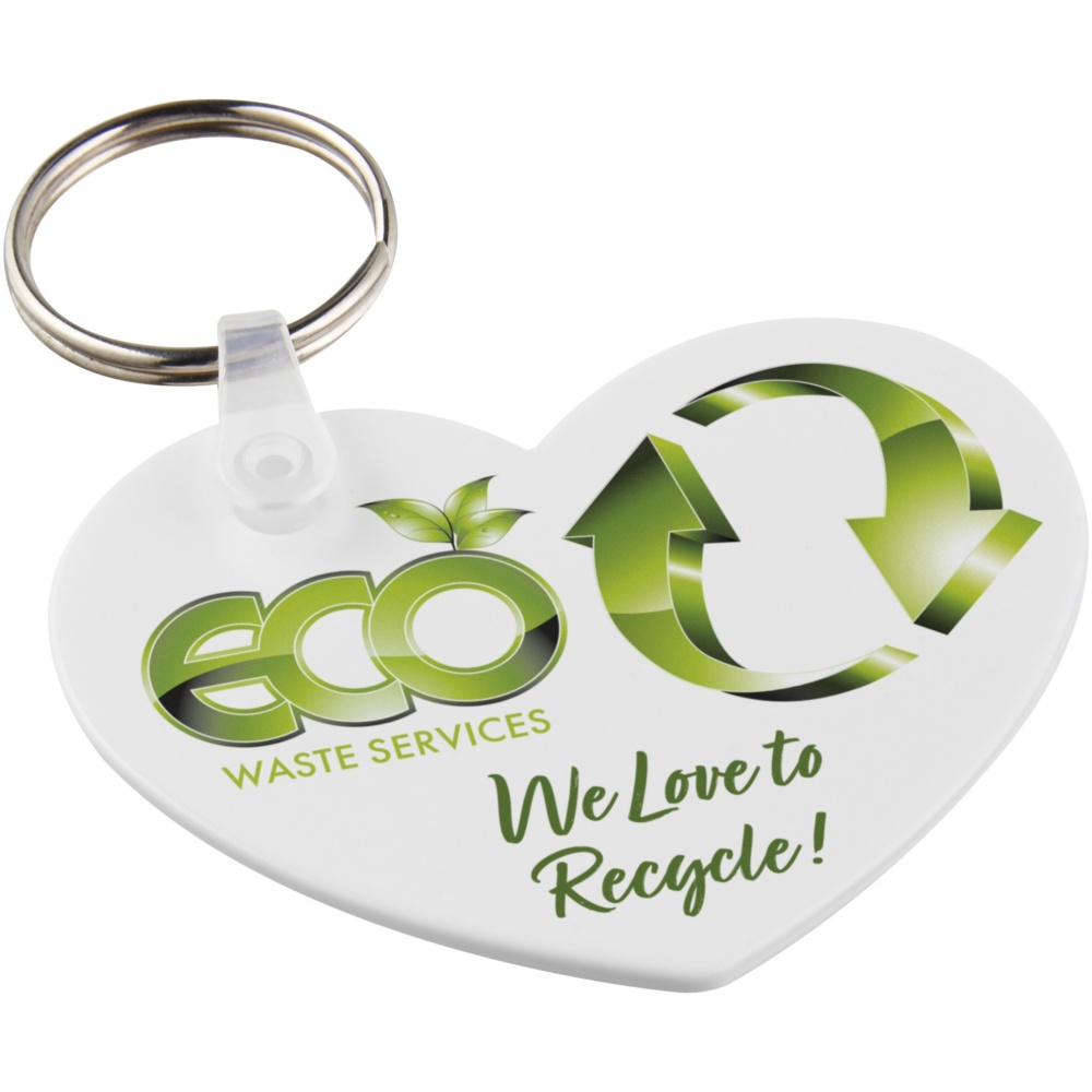 Logotrade promotional item picture of: Tait heart-shaped recycled keychain