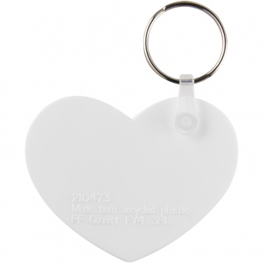 Logotrade promotional gift picture of: Tait heart-shaped recycled keychain