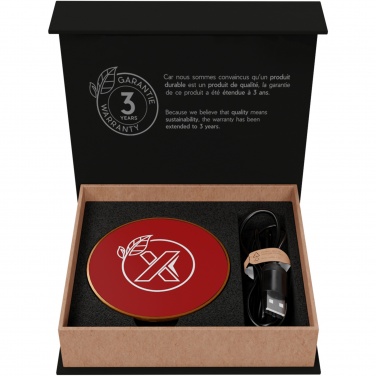Logotrade promotional gift picture of: SCX.design W13 10W wooden wireless charging station