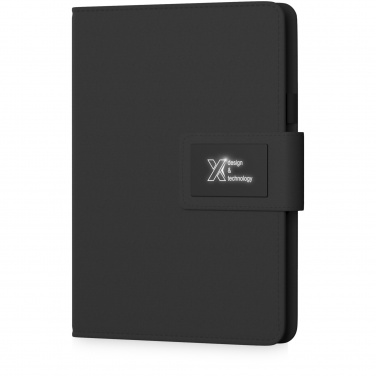 Logo trade promotional merchandise photo of: SCX.design O16 A5 light-up notebook power bank