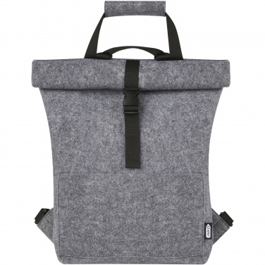 Logo trade promotional product photo of: Felta GRS recycled felt roll-top bike bag 13L