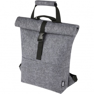 Logotrade corporate gift picture of: Felta GRS recycled felt roll-top bike bag 13L