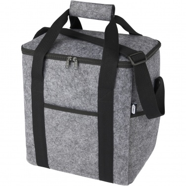 Logo trade business gifts image of: Felta GRS recycled felt bottle cooler bag 21L