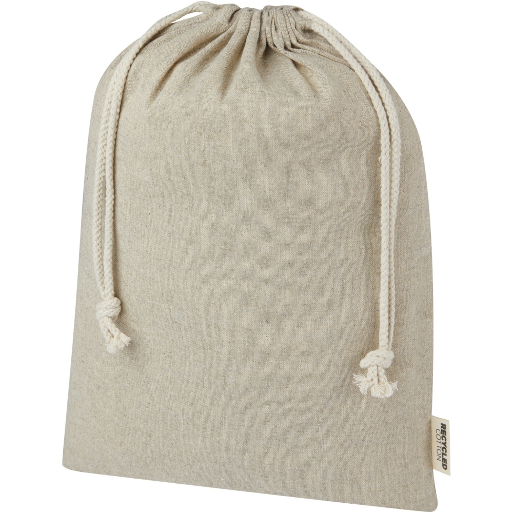 Logotrade promotional item picture of: Pheebs 150 g/m² GRS recycled cotton gift bag large 4L