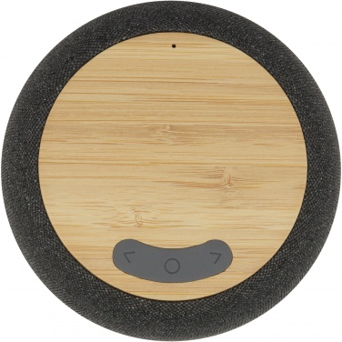 Logo trade promotional giveaways picture of: Ecofiber bamboo/RPET Bluetooth® speaker and wireless charging pad