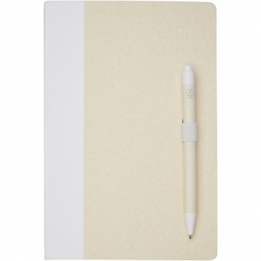 Logotrade promotional gift picture of: Dairy Dream A5 size reference recycled milk cartons notebook and ballpoint pen set