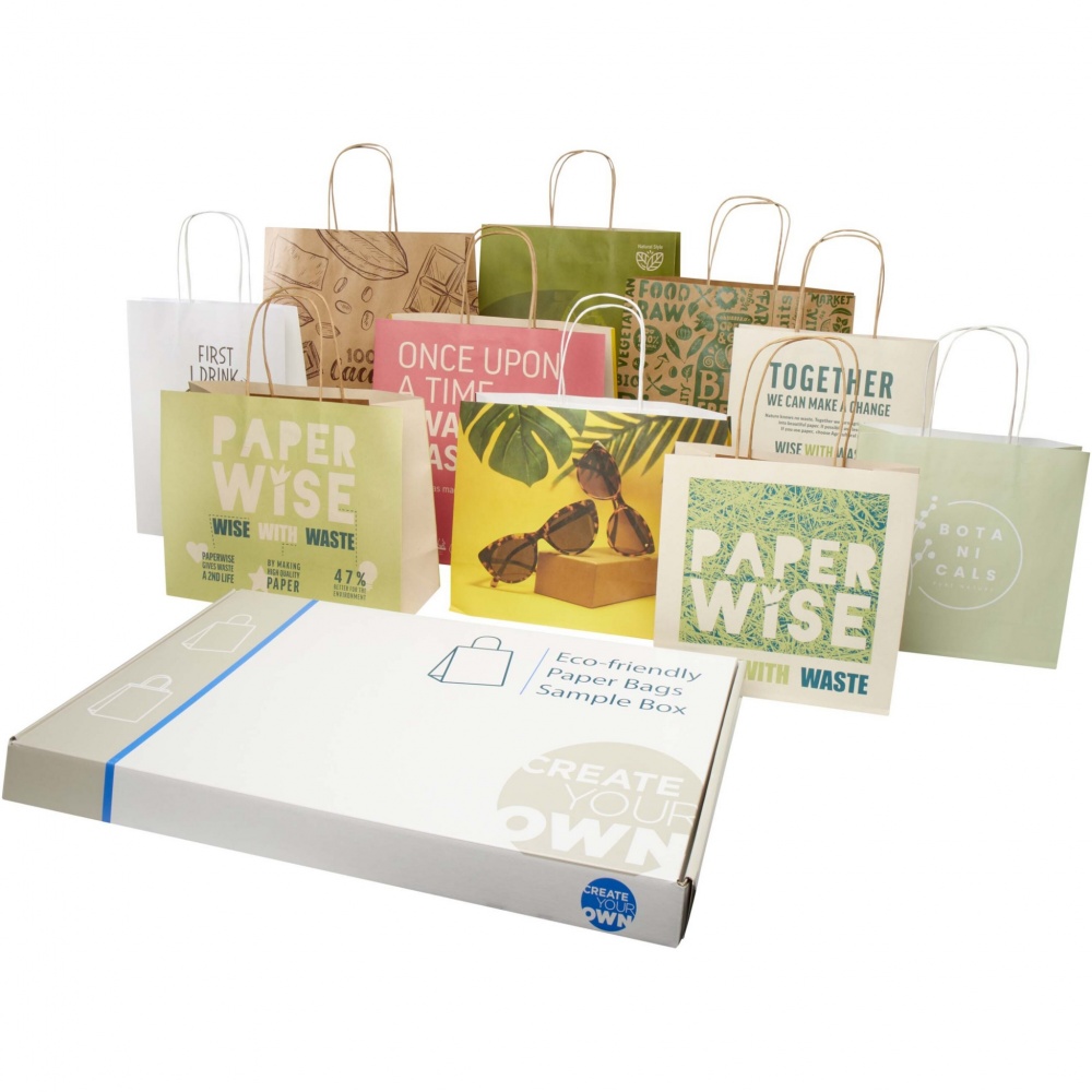 Logo trade promotional gifts image of: Agricultural waste and kraft paper bags sample box