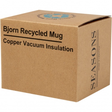 Logo trade promotional gifts image of: Bjorn 360 ml RCS certified recycled stainless steel mug with copper vacuum insulation
