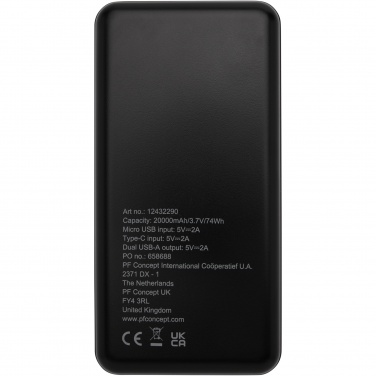 Logo trade promotional items image of: Loop 20.000 mAh recycled plastic power bank 