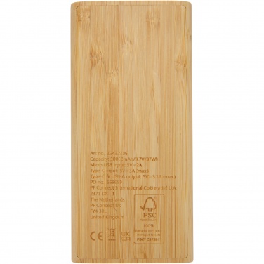 Logotrade promotional giveaways photo of: Tulda 10.000 mAh bamboo power bank