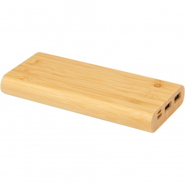 Logo trade promotional merchandise picture of: Tulda 10.000 mAh bamboo power bank