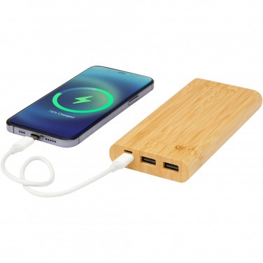 Logo trade promotional gift photo of: Tulda 10.000 mAh bamboo power bank
