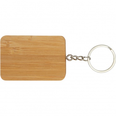 Logo trade promotional item photo of: Reel 6-in-1 retractable bamboo key ring charging cable