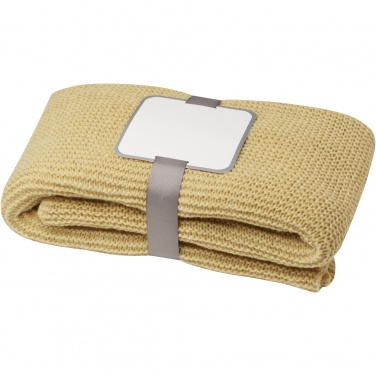 Logo trade promotional giveaways image of: Suzy 150 x 120 cm GRS polyester knitted blanket