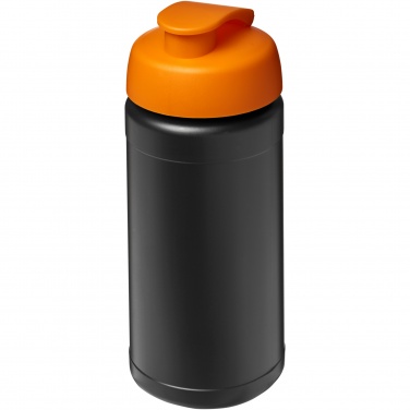 Logo trade business gifts image of: Baseline 500 ml recycled sport bottle with flip lid