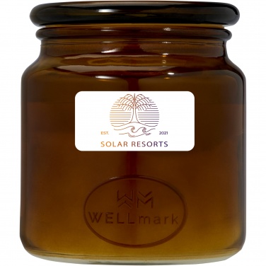 Logo trade promotional gifts picture of: Wellmark Let's Get Cozy 650 g scented candle - cedar wood fragrance