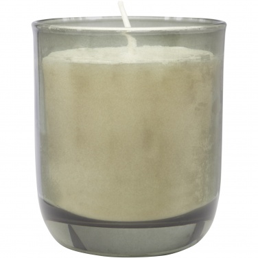 Logo trade business gift photo of: Wellmark Discovery 200 ml hand soap dispenser and 150 g scented candle set - dark amber fragrance