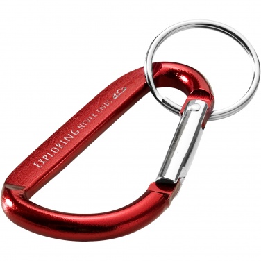 Logo trade promotional gifts picture of: Timor RCS recycled aluminium carabiner keychain