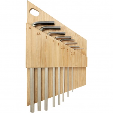 Logotrade corporate gift image of: Allen bamboo hex key tool set