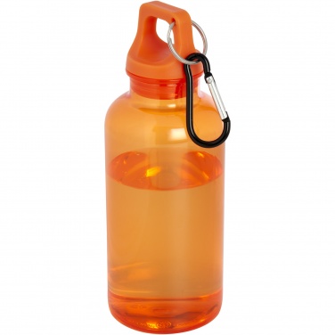 Logo trade advertising products picture of: Oregon 400 ml RCS certified recycled plastic water bottle with carabiner