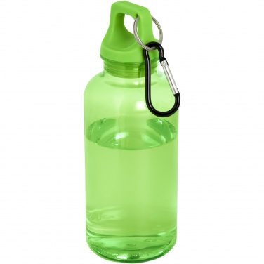 Logotrade promotional merchandise photo of: Oregon 400 ml RCS certified recycled plastic water bottle with carabiner