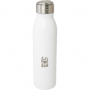 Logo trade promotional gift photo of: Harper 700 ml RCS certified stainless steel water bottle with metal loop