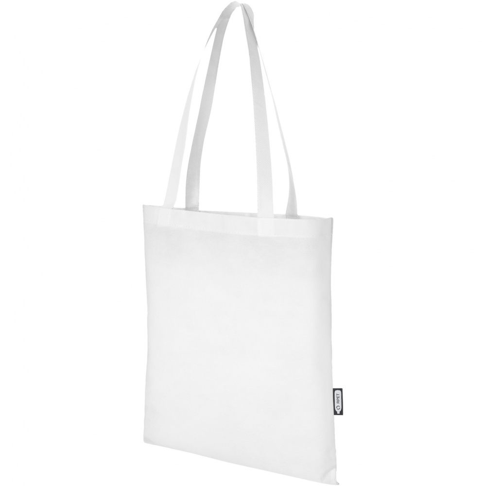 Logo trade promotional giveaway photo of: Zeus GRS recycled non-woven convention tote bag 6L