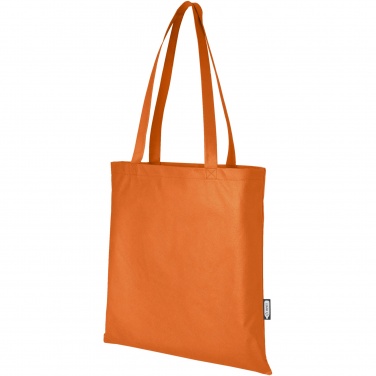 Logo trade promotional item photo of: Zeus GRS recycled non-woven convention tote bag 6L